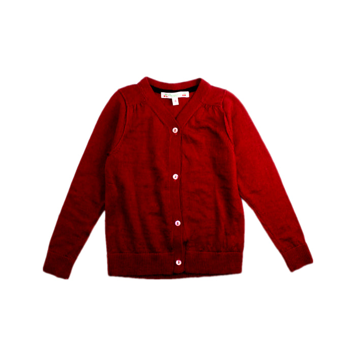 A Red Cardigans from Bonpoint in size 4T for girl. (Front View)
