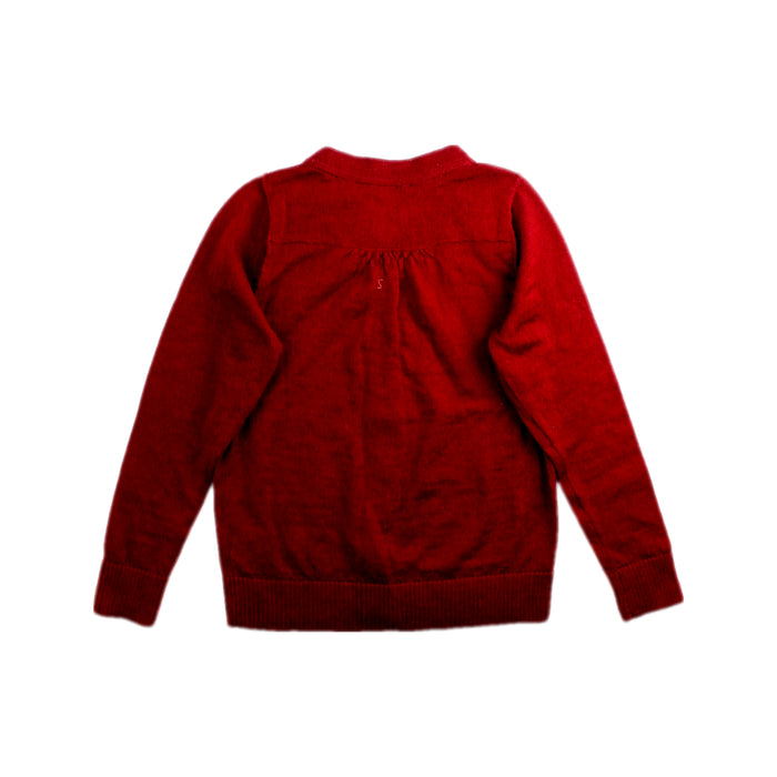 A Red Cardigans from Bonpoint in size 4T for girl. (Back View)