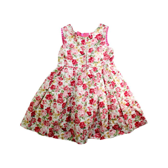 A Pink Sleeveless Dresses from Mides in size 5T for girl. (Back View)