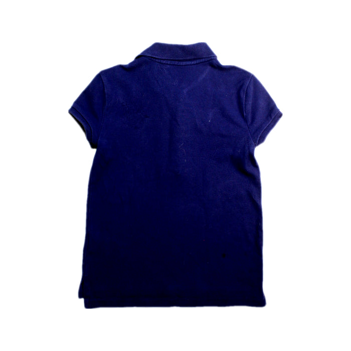 A Navy Short Sleeve Polos from Polo Ralph Lauren in size 6T for girl. (Back View)