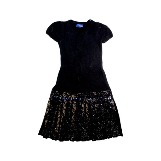 A Black Sweater Dresses from Polo Ralph Lauren in size 6T for girl. (Front View)