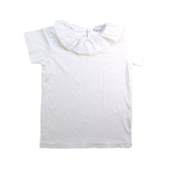 A White Short Sleeve Tops from Pepa London in size 6T for girl. (Front View)