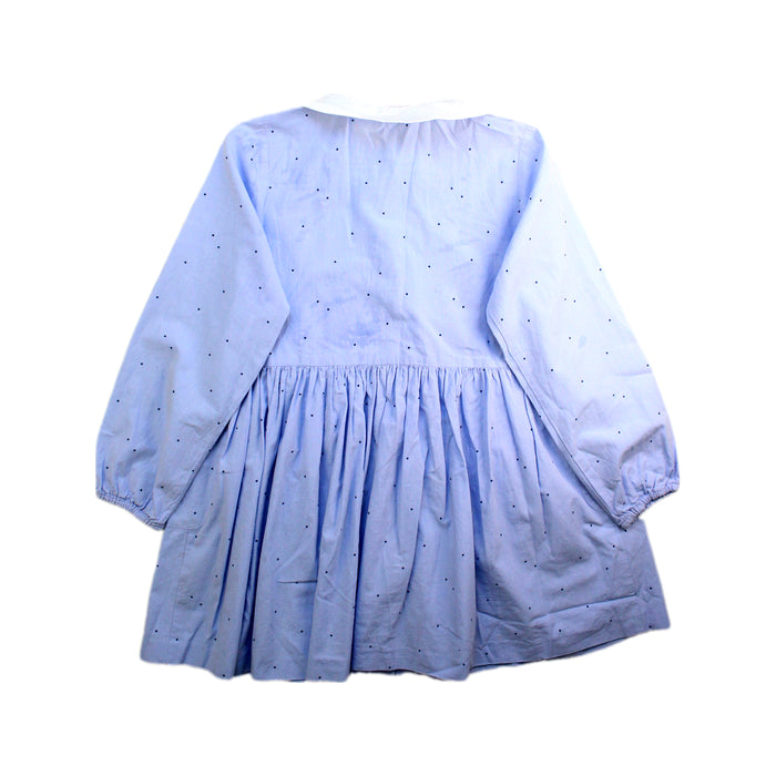 A Blue Long Sleeve Dresses from Jacadi in size 8Y for girl. (Back View)