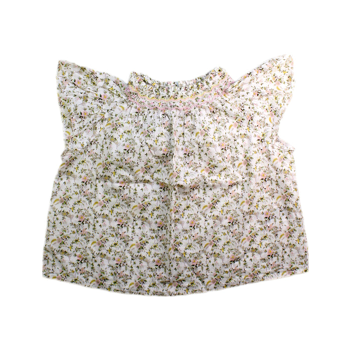 A White Sleeveless Tops from Bonpoint in size 6T for girl. (Front View)