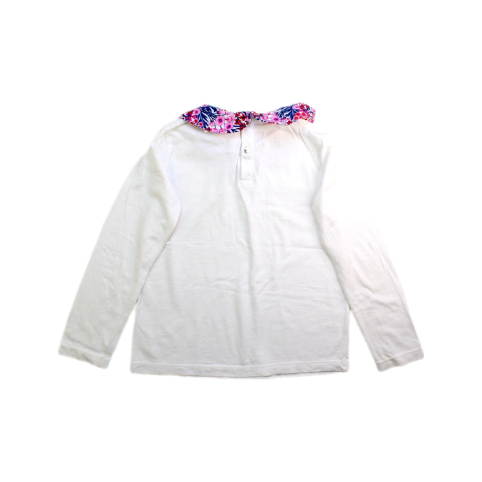 A White Long Sleeve Tops from Jacadi in size 6T for girl. (Back View)