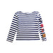 A Navy Long Sleeve Tops from Polo Ralph Lauren in size 5T for girl. (Front View)