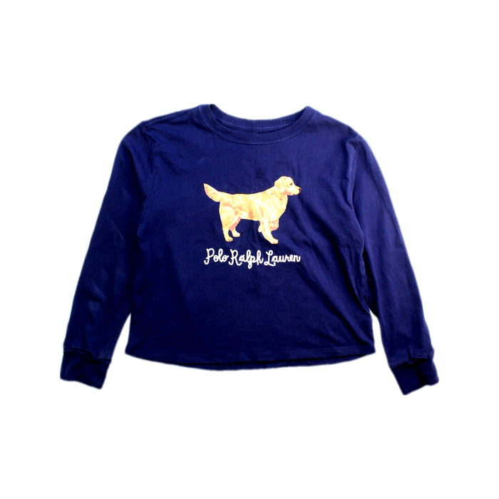 A Navy Long Sleeve T Shirts from Polo Ralph Lauren in size 6T for neutral. (Front View)