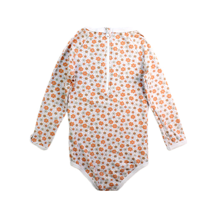 A White Swimsuits from Seed in size 4T for girl. (Back View)