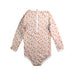 A White Swimsuits from Seed in size 4T for girl. (Back View)
