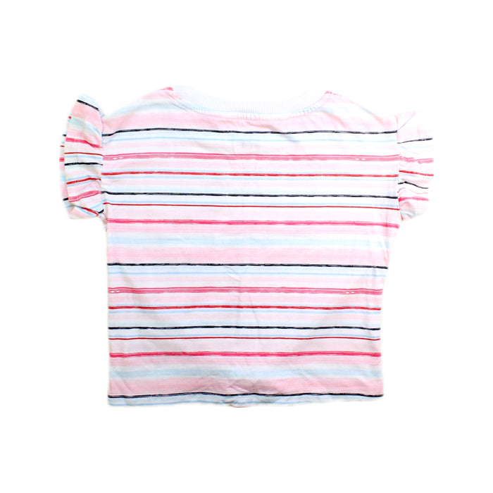 A Pink Short Sleeve Tops from Tommy Hilfiger in size 5T for girl. (Back View)
