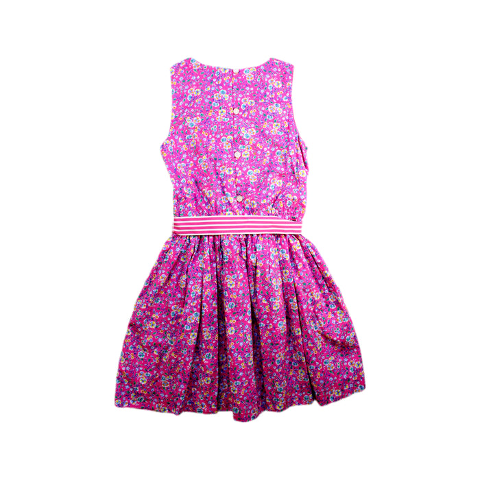 A Pink Sleeveless Dresses from Polo Ralph Lauren in size 6T for girl. (Back View)