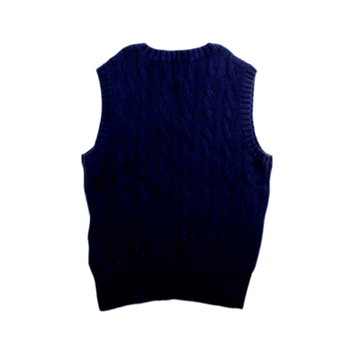 A Navy Sweater Vests from Polo Ralph Lauren in size 3T for boy. (Back View)