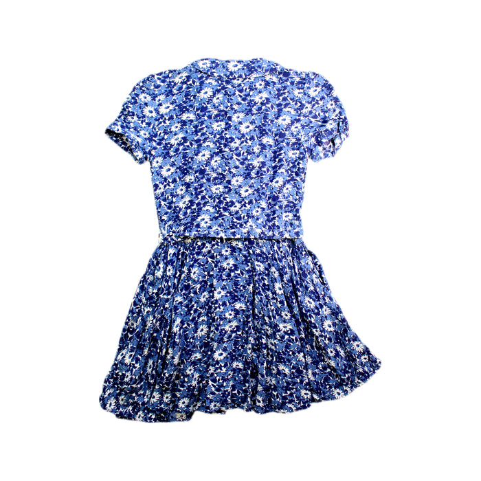 A Blue Short Sleeve Dresses from Polo Ralph Lauren in size 6T for girl. (Back View)