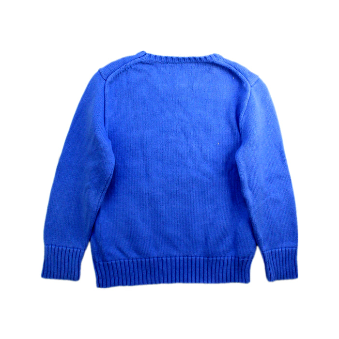 A Blue Knit Sweaters from Polo Ralph Lauren in size 5T for boy. (Back View)
