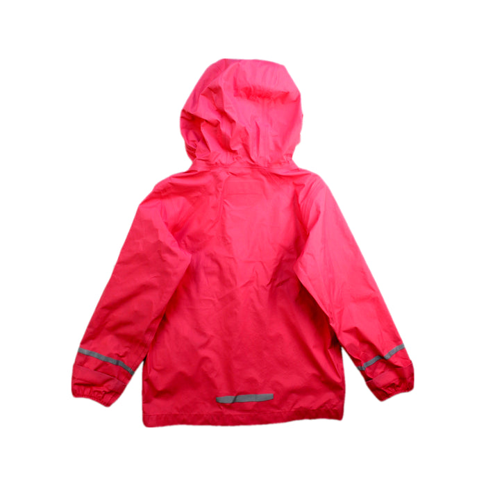 A Pink Rain Jackets from Patagonia in size 4T for girl. (Back View)