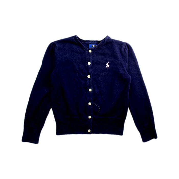 A Navy Cardigans from Polo Ralph Lauren in size 5T for girl. (Front View)