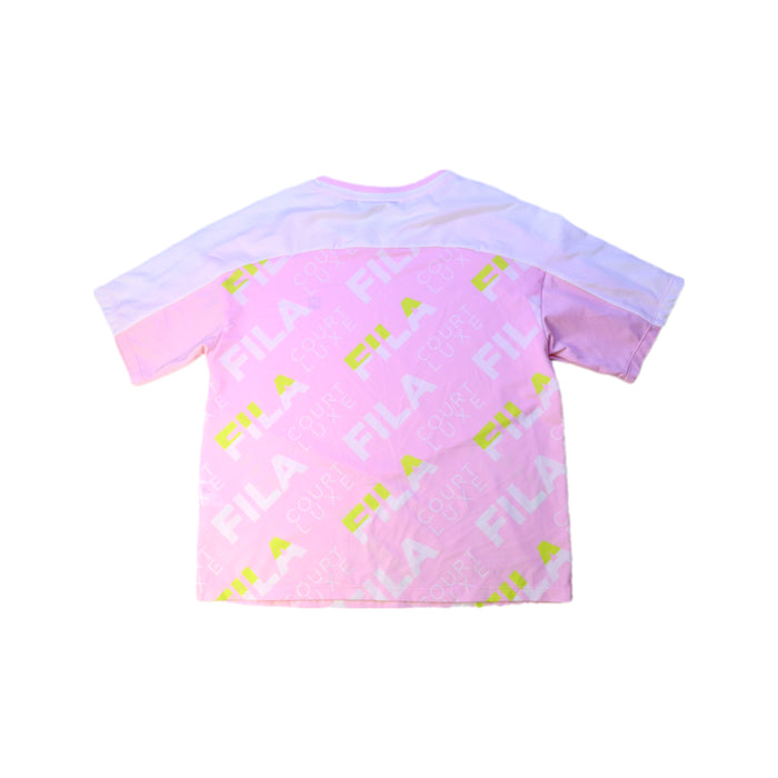 A Pink Short Sleeve T Shirts from Fila in size 10Y for girl. (Back View)