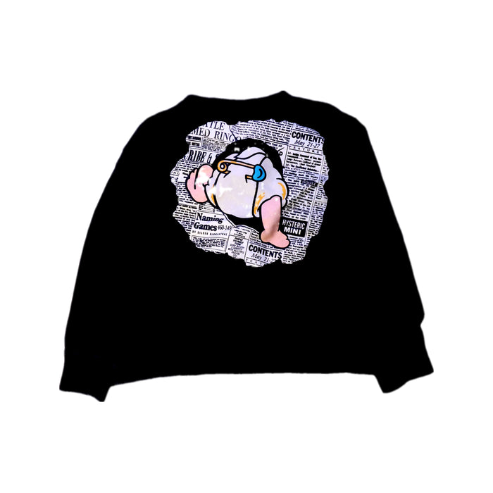 A Black Crewneck Sweatshirts from Hysteric Mini in size 5T for girl. (Back View)