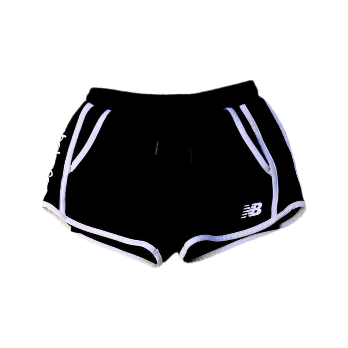A Black Active Shorts from New Balance in size 4T for girl. (Front View)