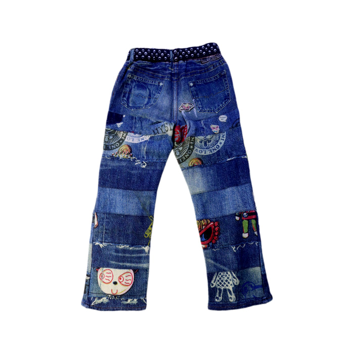 A Blue Jeans from Hysteric Mini in size 2T for neutral. (Back View)