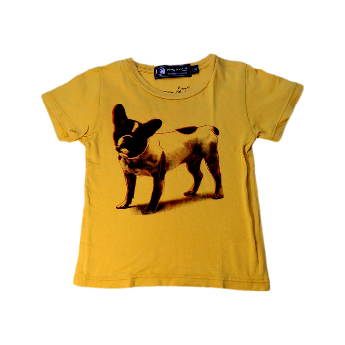 A Yellow Short Sleeve T Shirts from Hysteric Mini in size 3T for boy. (Front View)
