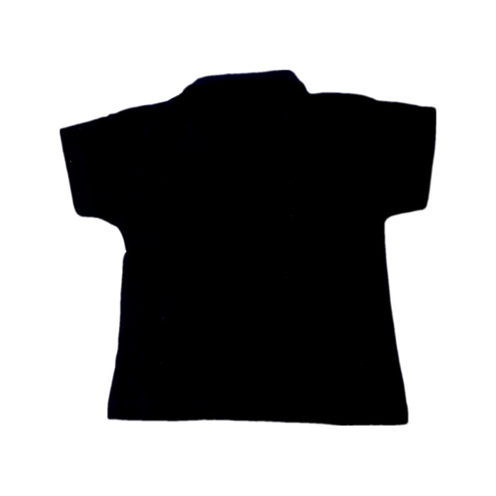 A Black Short Sleeve Polos from Petit Bateau in size 6-12M for boy. (Back View)