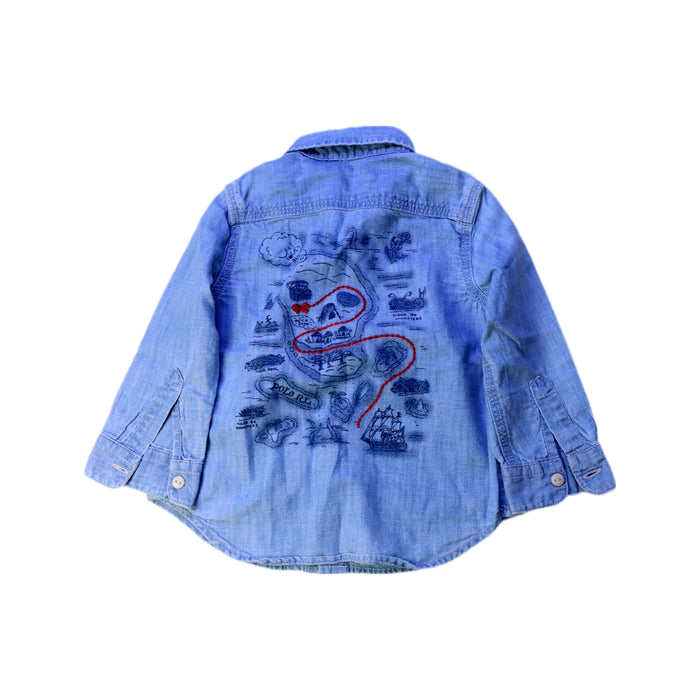 A Blue Long Sleeve Shirts from Ralph Lauren in size 12-18M for boy. (Back View)
