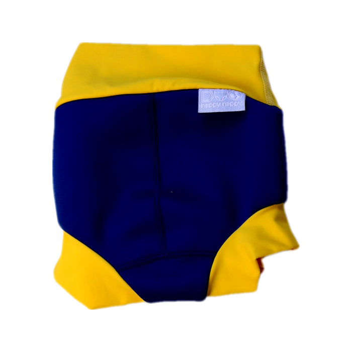 A Blue Swim Diapers from Splash About in size 3-6M for boy. (Back View)