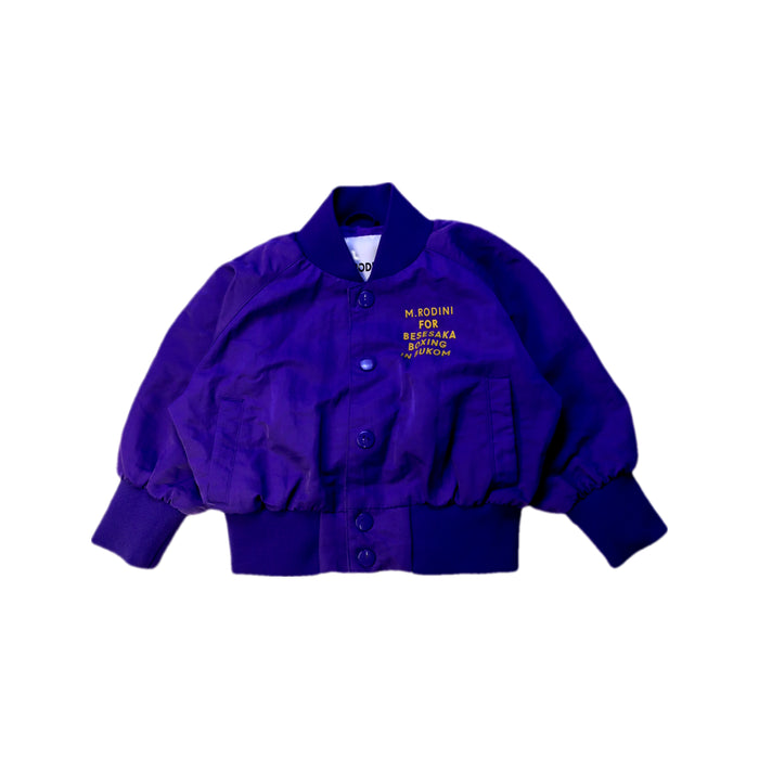A Purple Lightweight Jackets from Mini Rodini in size 12-18M for neutral. (Front View)