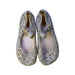 A Grey Flats from Mini Melissa Campana in size 4T for girl. (Back View)