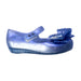 A Blue Flats from Mini Melissa in size 4T for girl. (Front View)