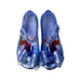 A Blue Flats from Mini Melissa in size 4T for girl. (Back View)