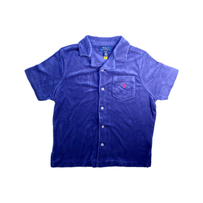 A Blue Short Sleeve Shirts from Polo Ralph Lauren in size 14Y for boy. (Front View)