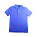 A Blue Short Sleeve Polos from Polo Ralph Lauren in size 7Y for boy. (Front View)
