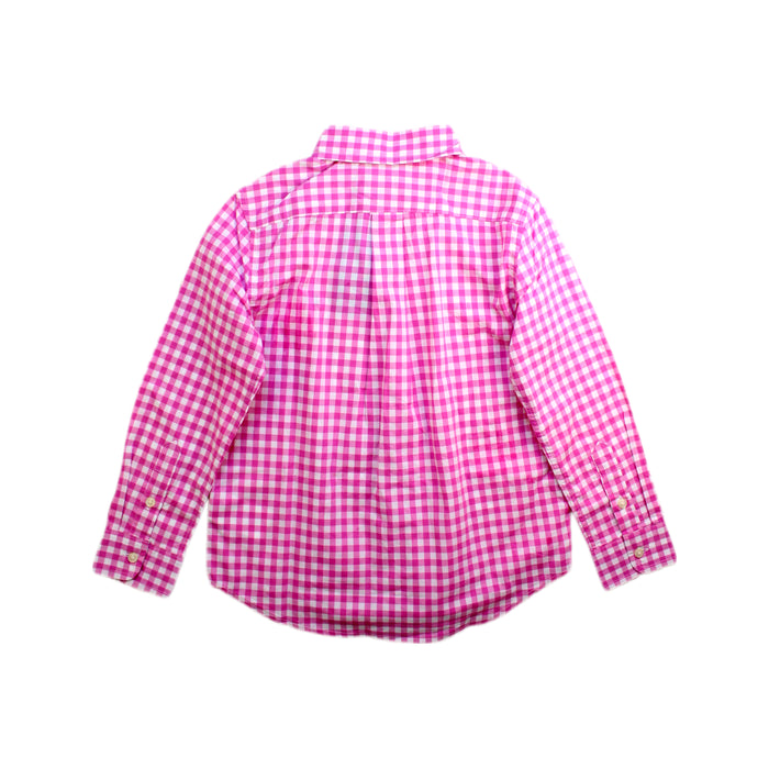 A Pink Long Sleeve Shirts from Polo Ralph Lauren in size 5T for boy. (Back View)
