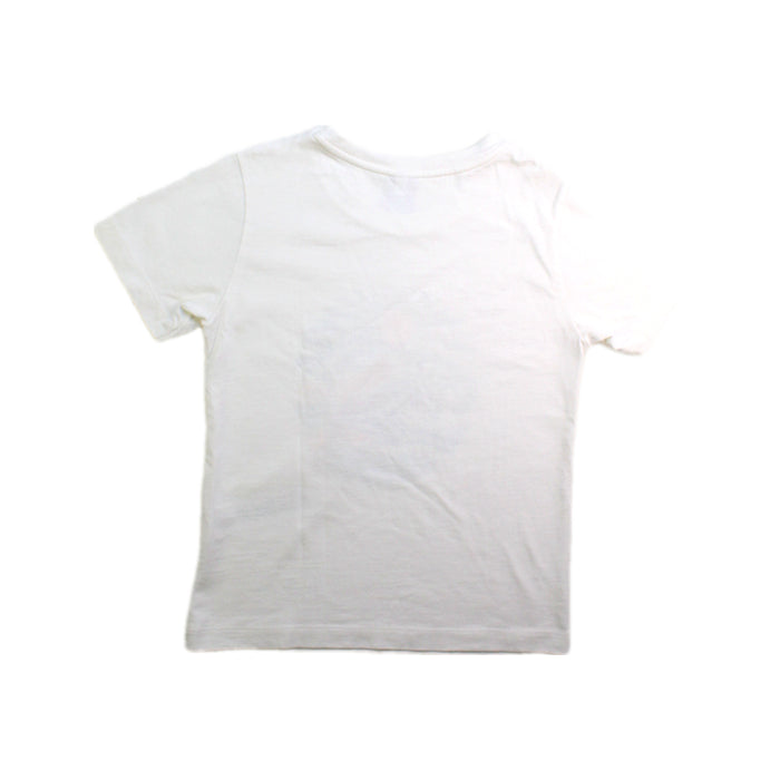 A White Short Sleeve T Shirts from Petit Bateau in size 6T for boy. (Back View)