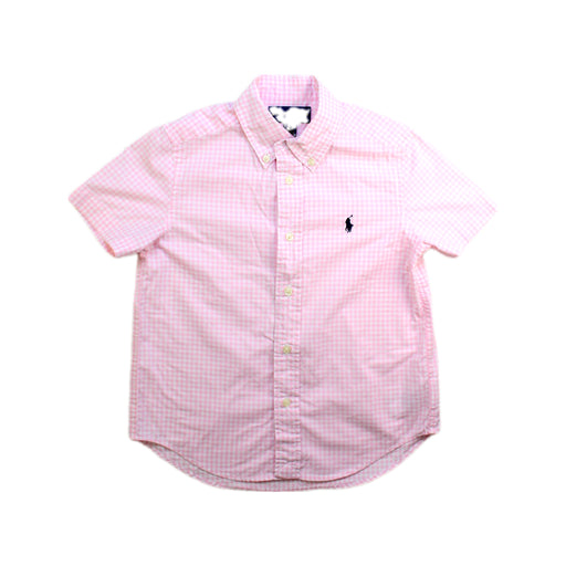 A Pink Short Sleeve Shirts from Ralph Lauren in size 5T for boy. (Front View)