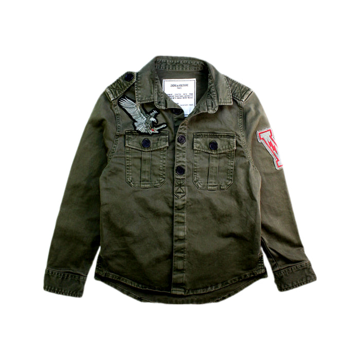 A Green Lightweight Jackets from Zadig & Voltaire in size 8Y for girl. (Front View)