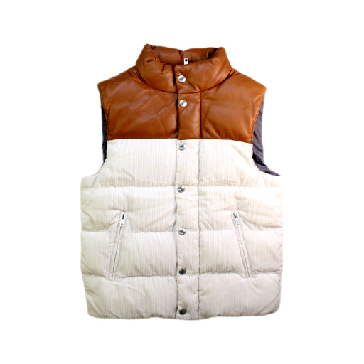 A Brown Outerwear Vests from Brunello Cucinelli in size 10Y for boy. (Front View)