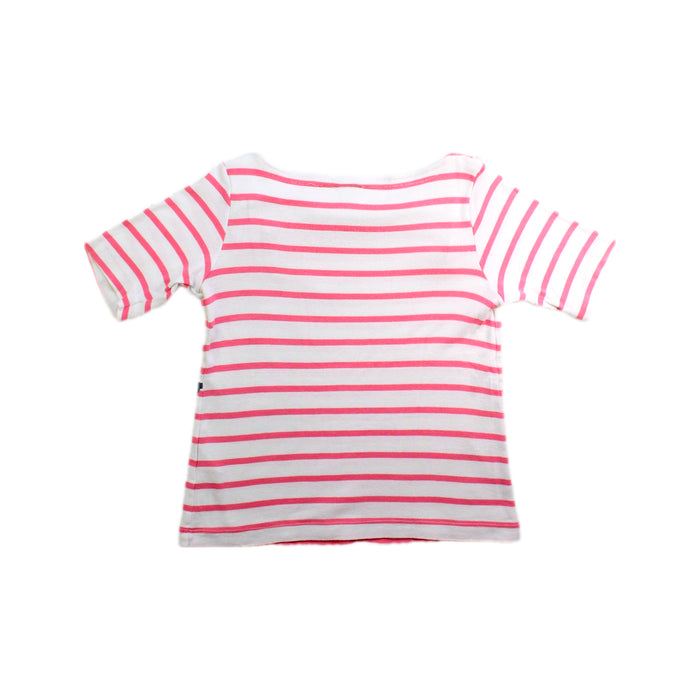 A White Short Sleeve Tops from Petit Bateau in size 4T for girl. (Back View)