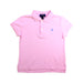 A Pink Short Sleeve Polos from Polo Ralph Lauren in size 5T for girl. (Front View)