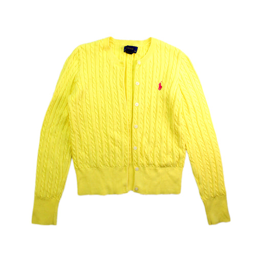 A Yellow Cardigans from Polo Ralph Lauren in size 8Y for girl. (Front View)