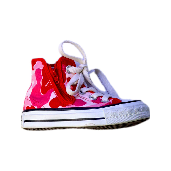 A Red Sneakers from Bape by A Bathing Ape in size 3T for girl. (Front View)