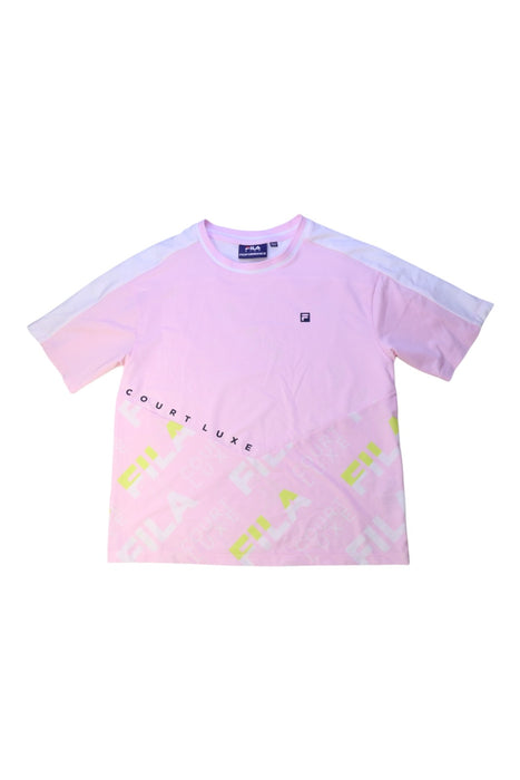 A Pink Short Sleeve T Shirts from Fila in size 12Y for girl. (Front View)