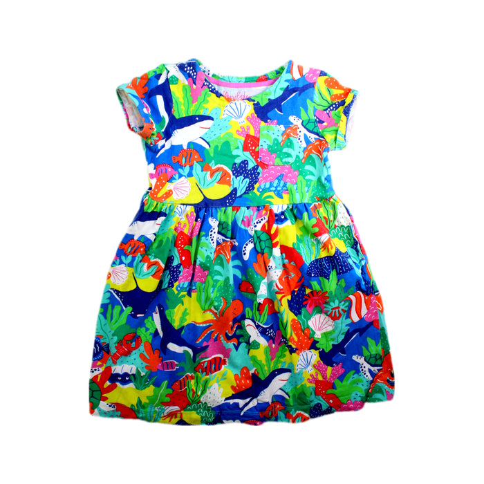 A Multicolour Short Sleeve Dresses from Boden in size 6T for girl. (Front View)