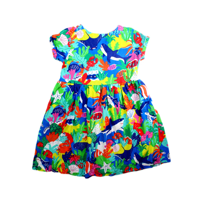 A Multicolour Short Sleeve Dresses from Boden in size 6T for girl. (Back View)