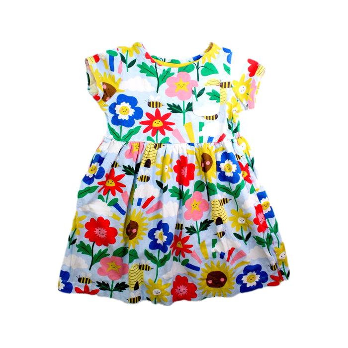 A Multicolour Short Sleeve Dresses from Boden in size 6T for girl. (Front View)