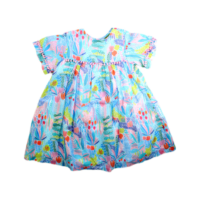 A Multicolour Short Sleeve Dresses from Jim Thompson in size 4T for girl. (Front View)