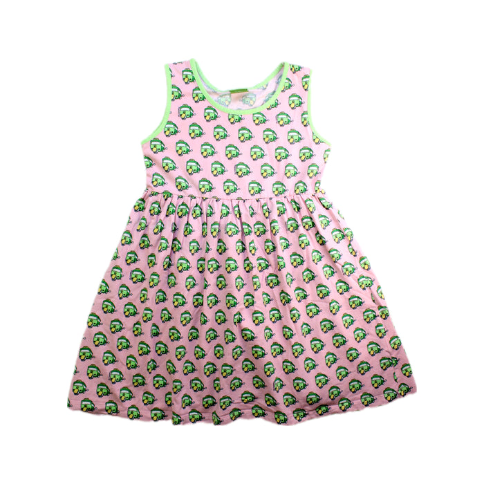A Pink Sleeveless Dresses from Jim Thompson in size 5T for girl. (Front View)