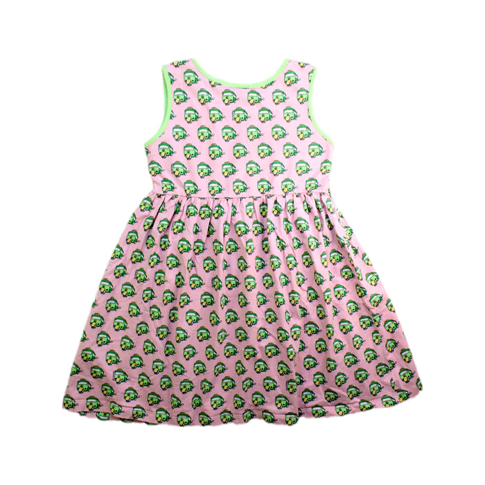 A Pink Sleeveless Dresses from Jim Thompson in size 5T for girl. (Back View)